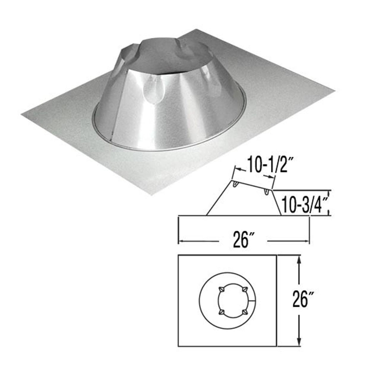 6" DuraPlus Flat Roof Flashing - 6DP-FF