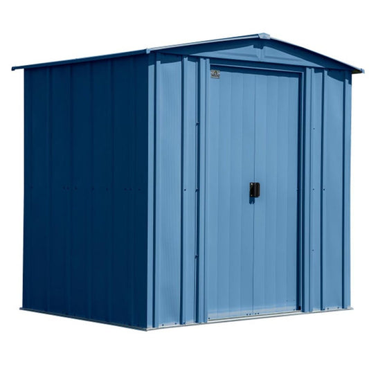 Arrow Classic Steel Storage Shed 6' x 5' -  Blue Gray