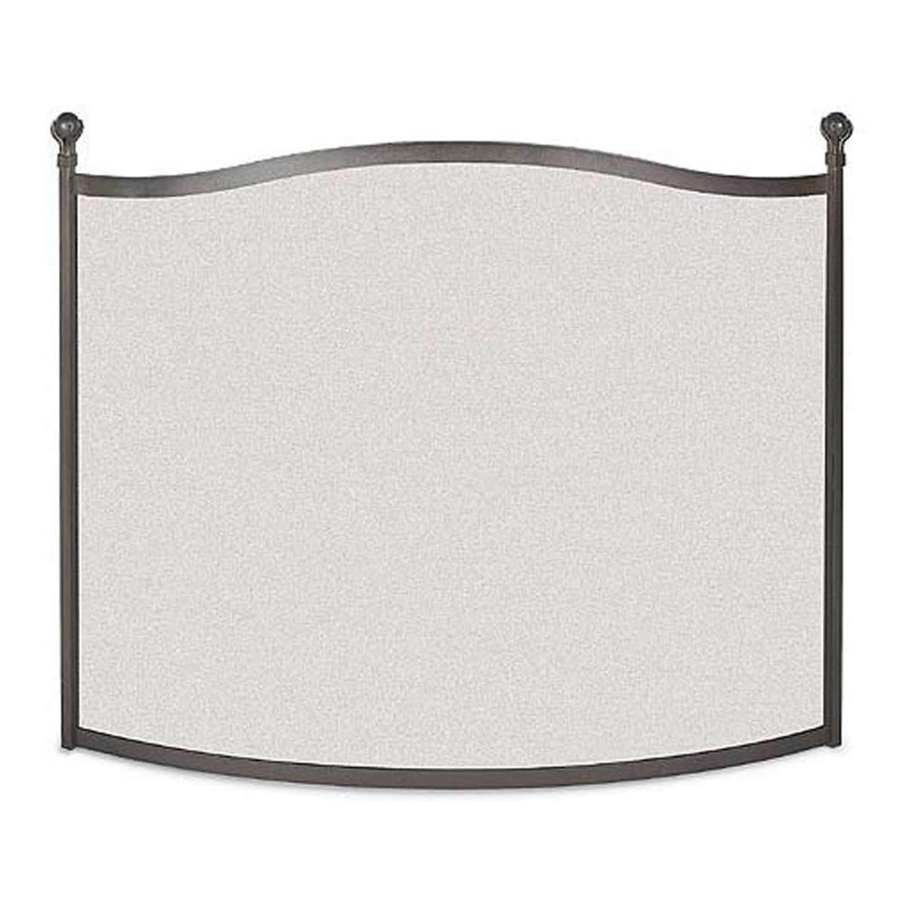 Pilgrim Ball & Claw Bowed Fireplace Screen - Burnished Black - 39" Wide x 22 1/2" High x 6" Deep
