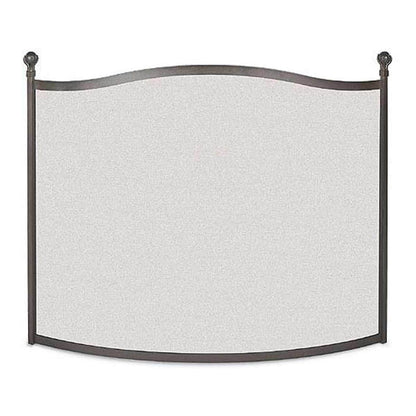 Pilgrim Ball & Claw Bowed Fireplace Screen - Burnished Black - 39" Wide x 22 1/2" High x 6" Deep
