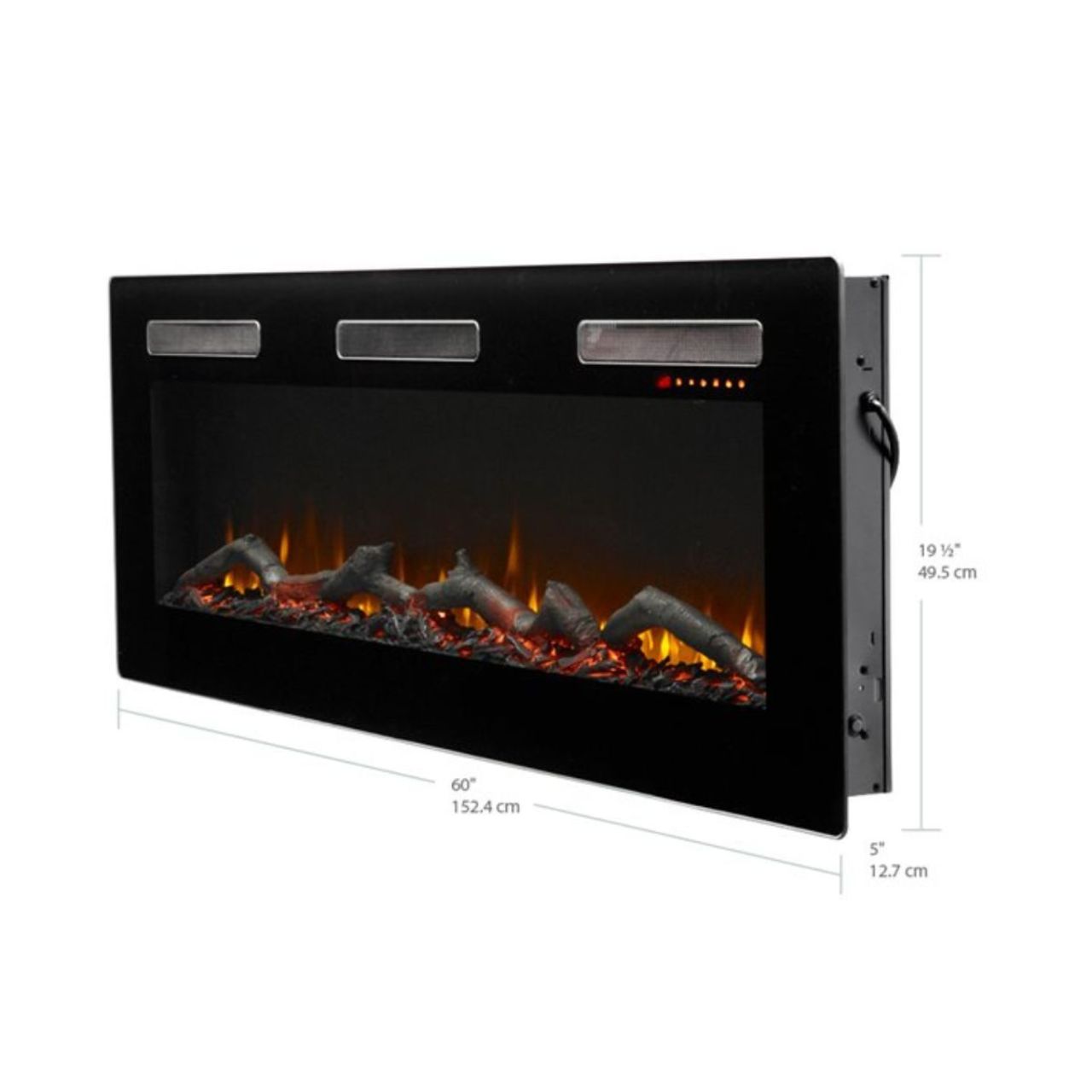 Dimplex Sierra 4777 BTU / 1400W 60 Inch Wide Vent-Free Electric Fireplace - X-SIL60