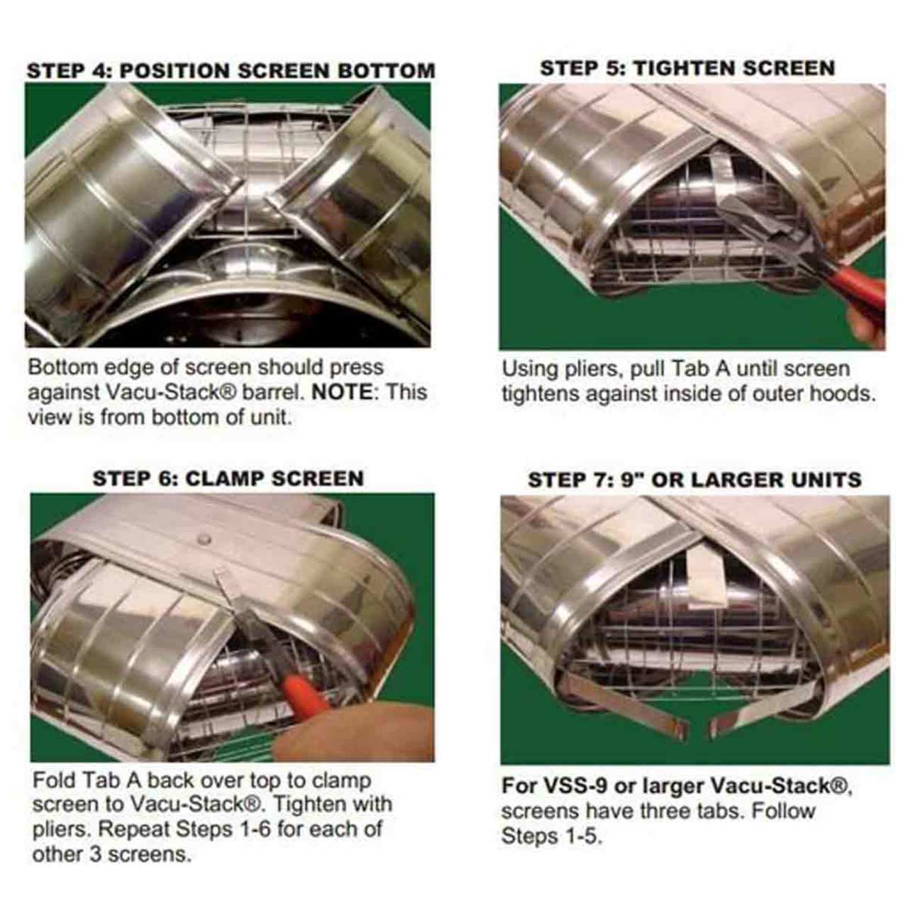 Vacu-Stack 1/2" Spark Screen - VSS-13 and VSS-14