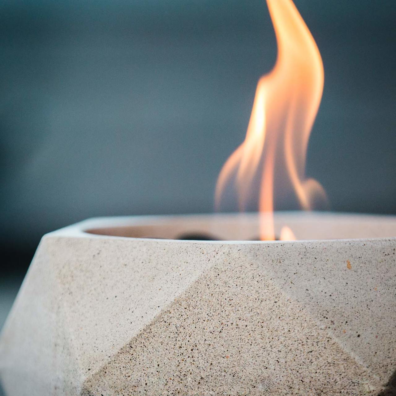 Geo Fire Bowl - White