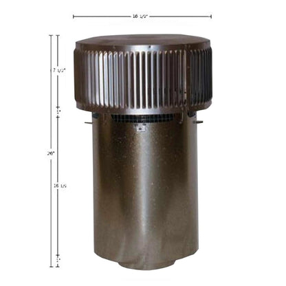 8" Superior Round Chimney Cap with Louvered Screen and Slip Connector