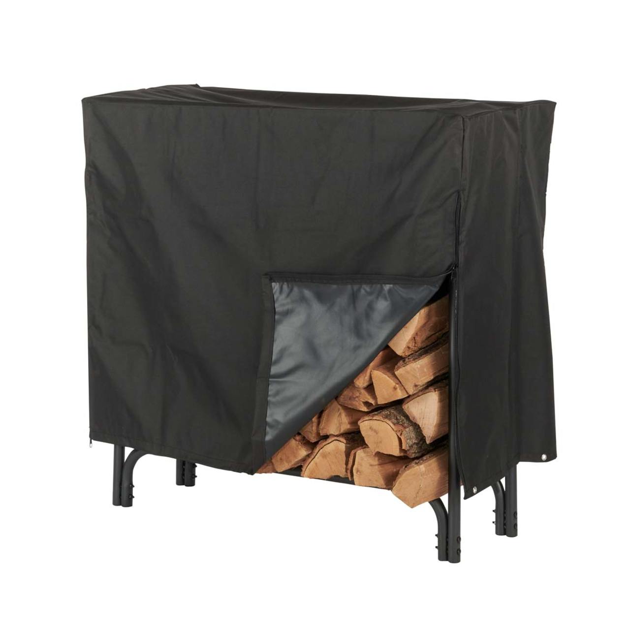 48" Black Log Rack Cover