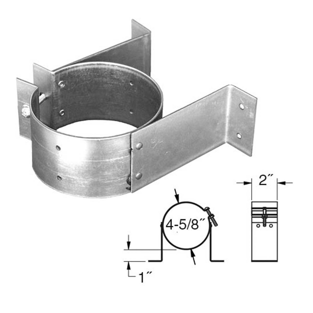 4" PelletVent Pro Adjustable Wall Strap - 4PVP-WSA