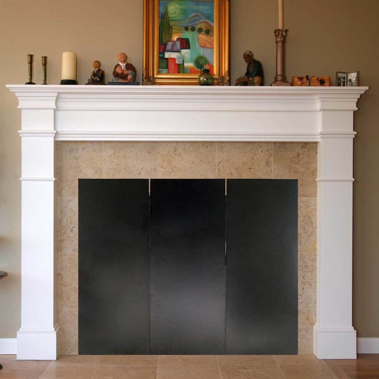 47" x 34" Black Fireplace Draft Guard Cover