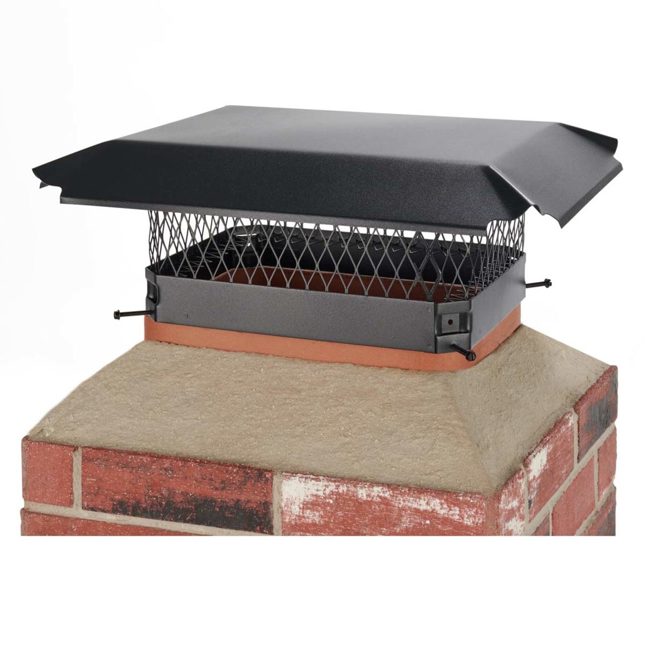12" x 16" Black Galvanized Single Flue Chimney Cap