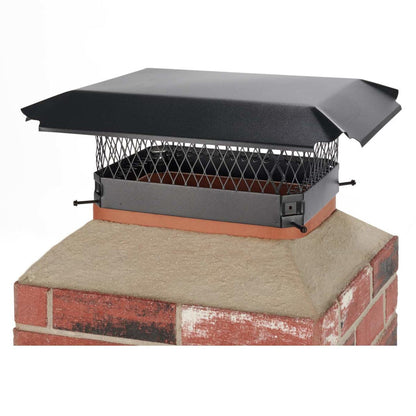 12" x 16" Black Galvanized Single Flue Chimney Cap