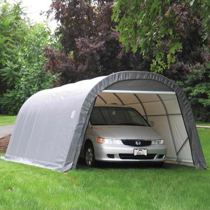 ShelterLogic 12 x 24 x 8 RoundTop Steel Gray Garage - 72332