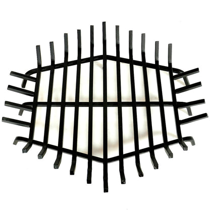 27" Hex Shape Steel Fireplace Grate