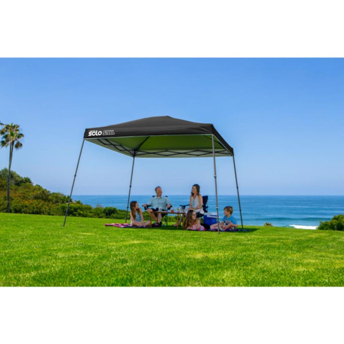 Solo Steel 90 11' x 11' Slant Leg Canopy - Black