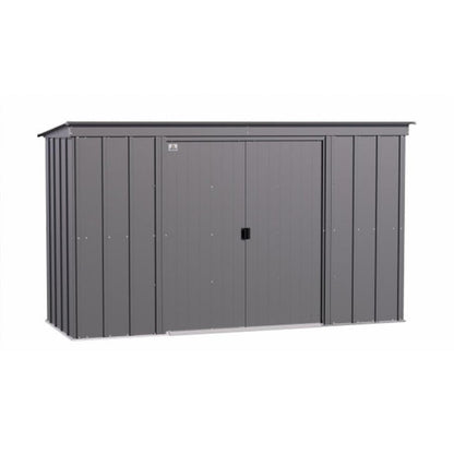 Arrow Classic Steel Storage Shed  10' x 4' , Charcoal