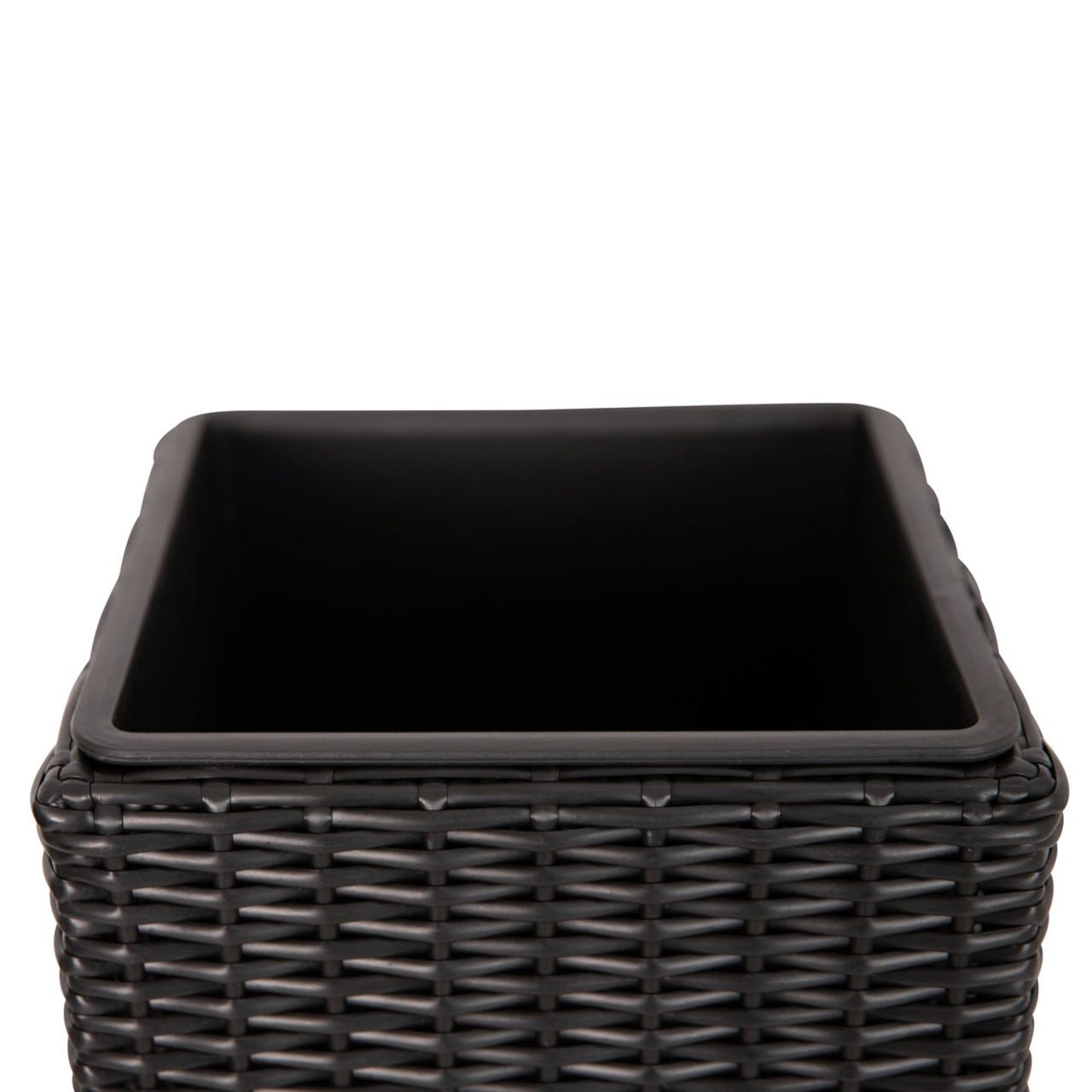 Fire Sense Sierra Square Wicker Planter 2-Piece Set Brown/Black - 66617-66618
