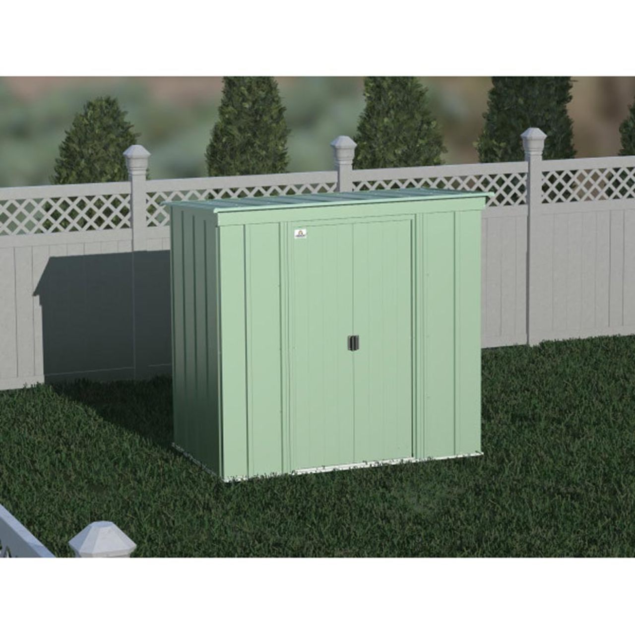 Arrow Classic Steel Storage Shed 6' x 4' -  Sage Green