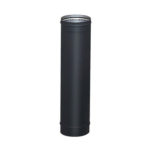 7" x 48" HeatFab Single Wall Black Stovepipe - 2708B
