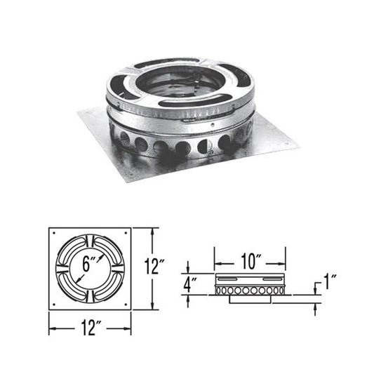 6" DuraPlus Base Plate - 6DP-BP