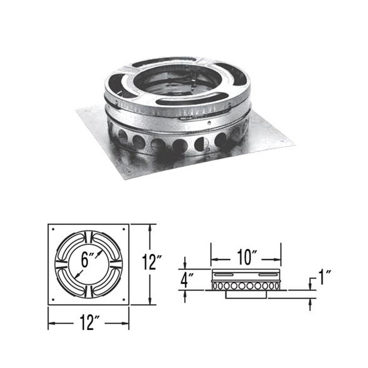 6" DuraPlus Base Plate - 6DP-BP