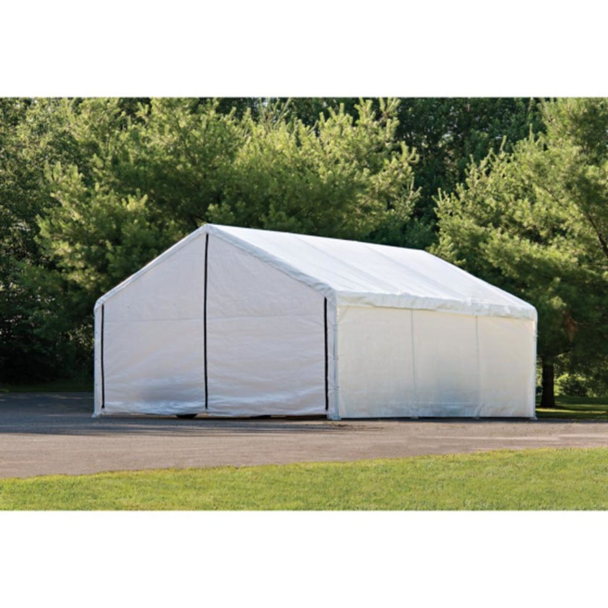 Enclosure Walls ONLY for ShelterLogic 18' Ã— 40' Canopy in White