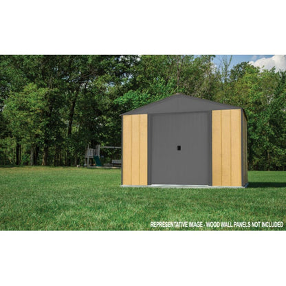 Ironwood 8' x 8' Galvanized Steel Hybrid Shed Kit - Anthracite