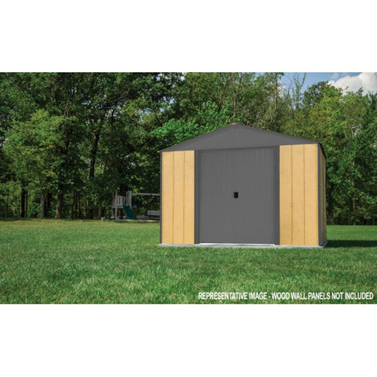 Ironwood 8' x 8' Galvanized Steel Hybrid Shed Kit - Anthracite