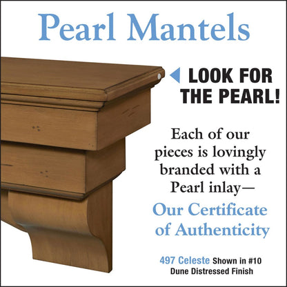 60" Celeste Fireplace Shelf by Pearl Mantels - Dune Distressed Finish
