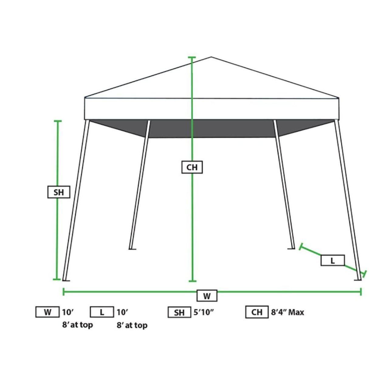 King Canopy  10' x 10' White Instant Pop Up Tent