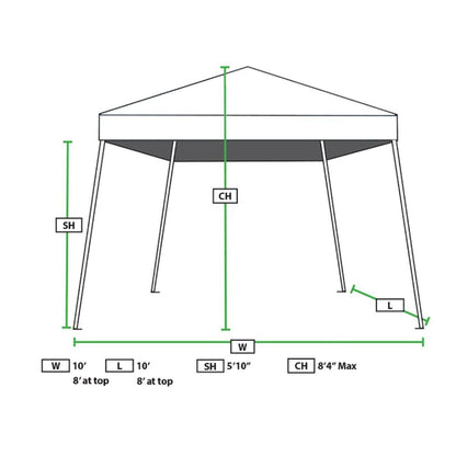 King Canopy  10 x 10 White Instant Pop Up Tent