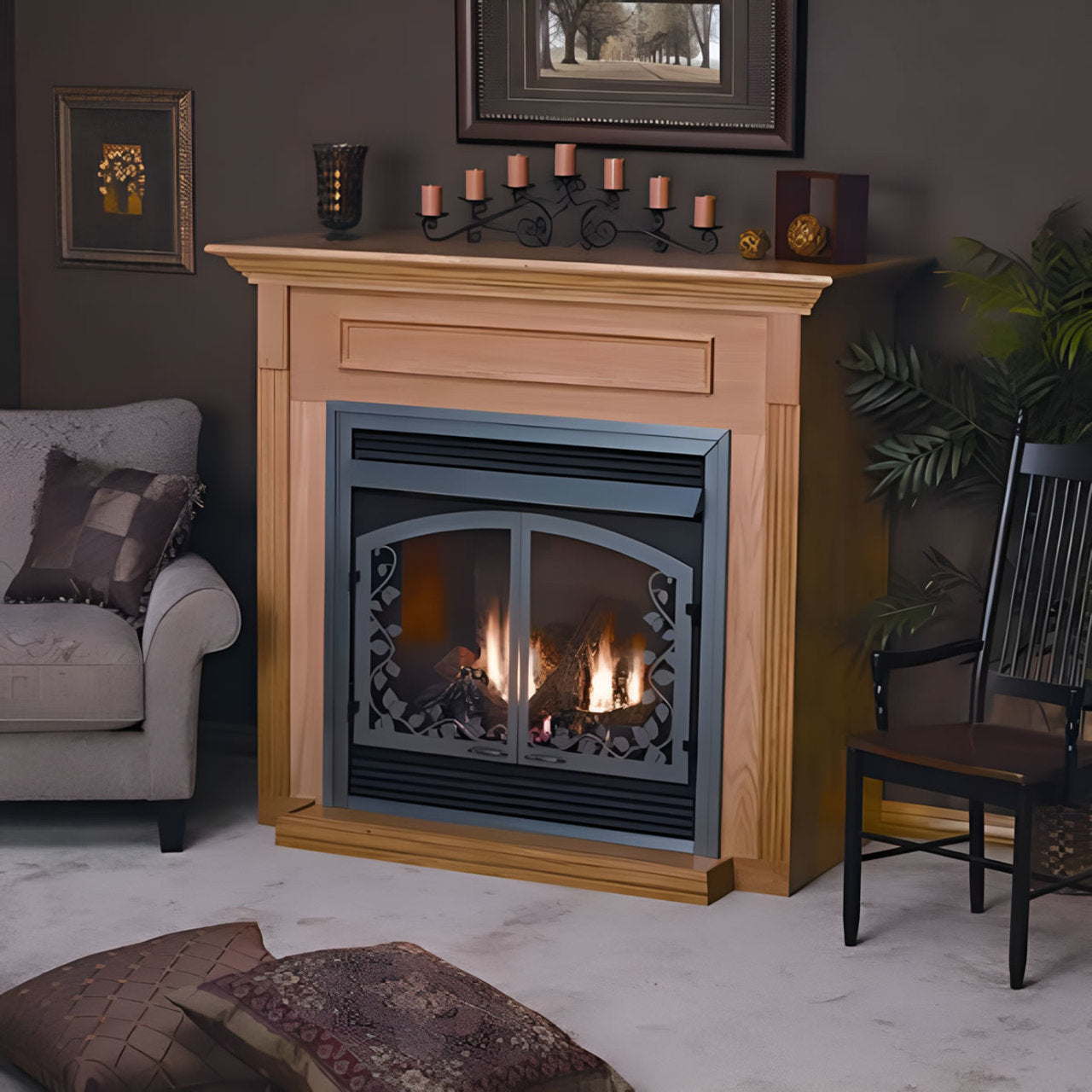 White Mountain Hearth Peninsula Mantel, 36, Unfinished Hardwood EMPTUH