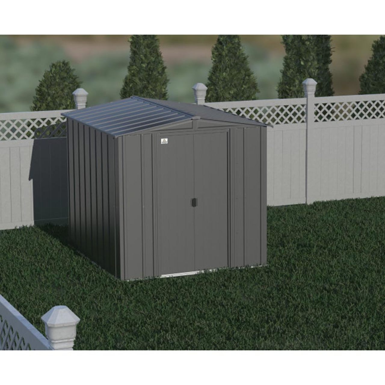 Arrow Classic Steel Storage Shed 6' x 7' Charcoal
