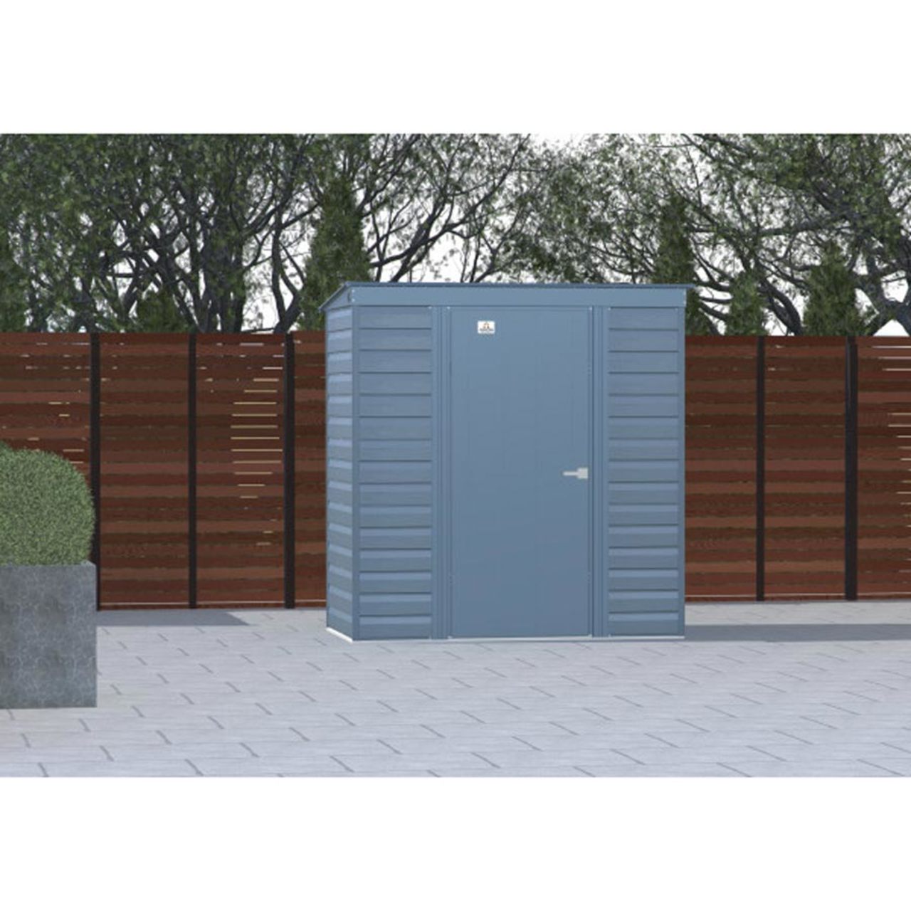 Arrow Select 6' x 4' Steel Storage Shed  -  Blue Gray