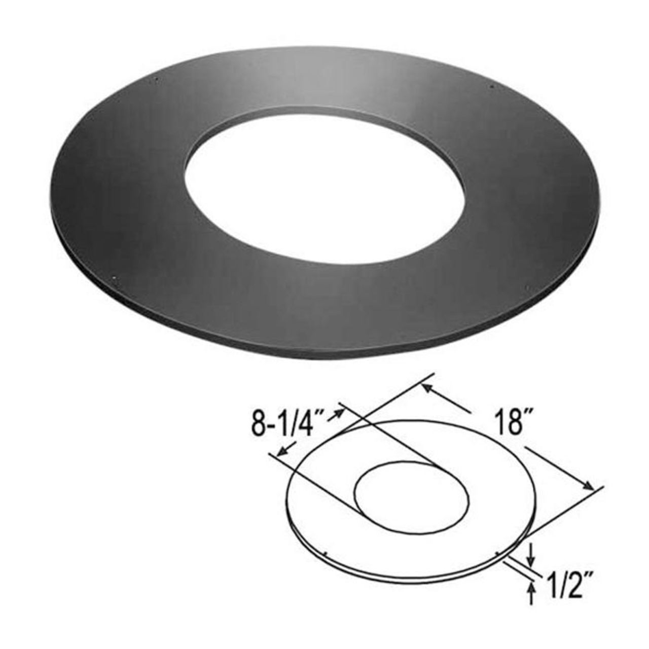6" DuraTech 7/12 - 9/12 Roof Support Trim Collar - 6DT-RSTC9