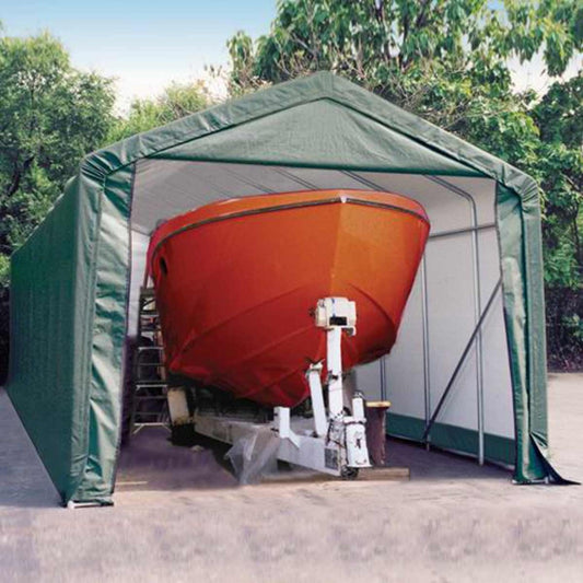 ShelterCoat 15' x 28' Garage With Peak Roof - Green