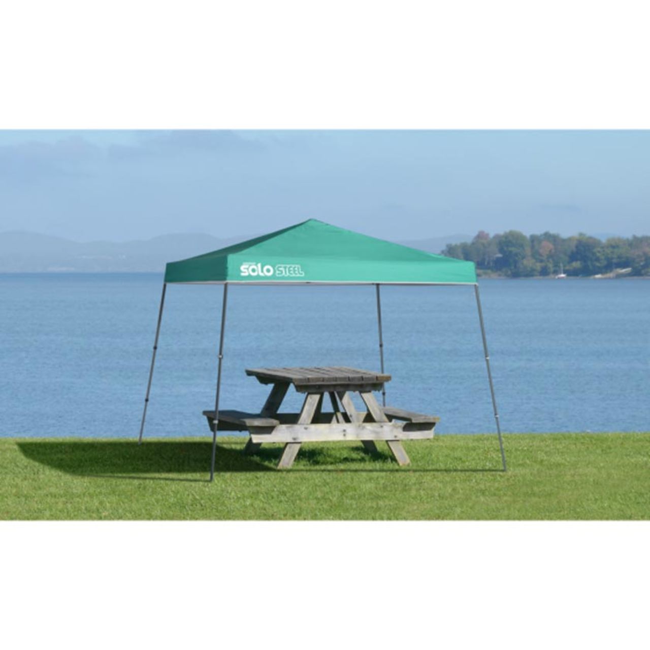 Solo Steel 72 11' x 11' Slant Leg Canopy - Turquoise