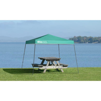Solo Steel 72 11' x 11' Slant Leg Canopy - Turquoise