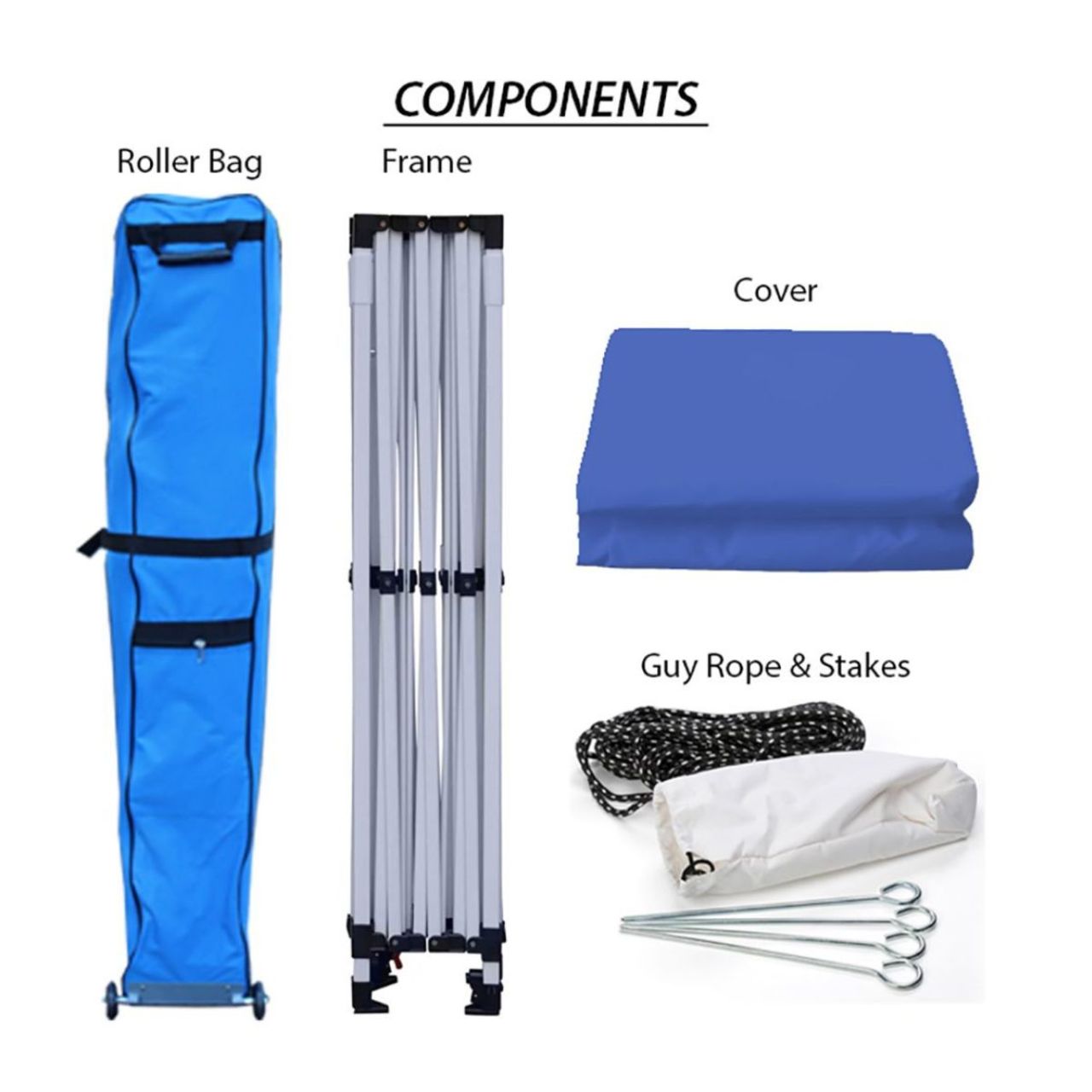 King Canopy 10' x 20' Tuff Tent Canopy - Blue