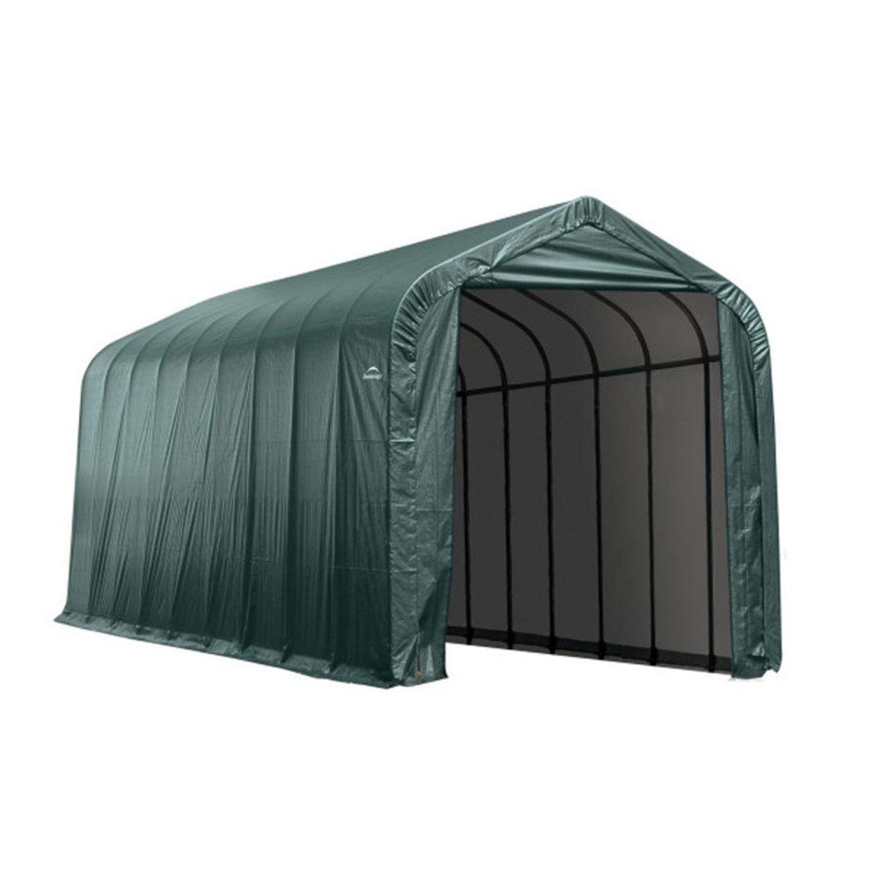 HELLOS ヘロス Snail Shelter（Charcoal Green） Shelter Logic ShelterCoat 16' x 40' Garage - Green | Canopies