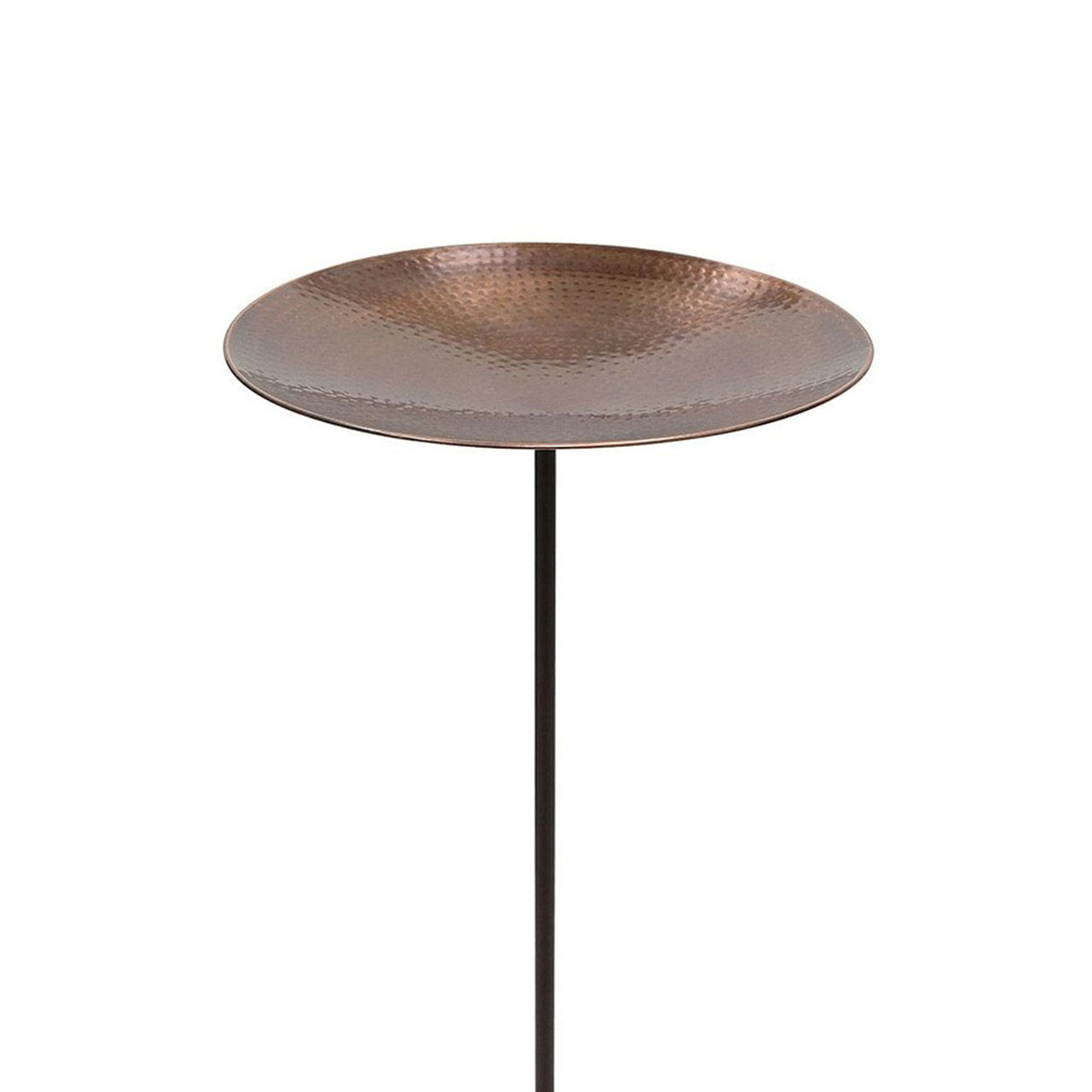14" Burnt Copper Birdbath with Stake