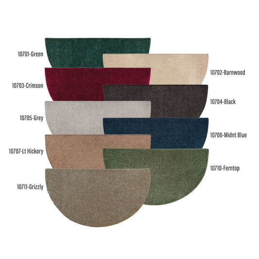Goods of the Woods 4' Half Round Rugs, Flame 48x27