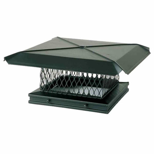 13" x 17" HomeSaver Galvanized Single-Flue Chimney Cap, 3/4" Mesh