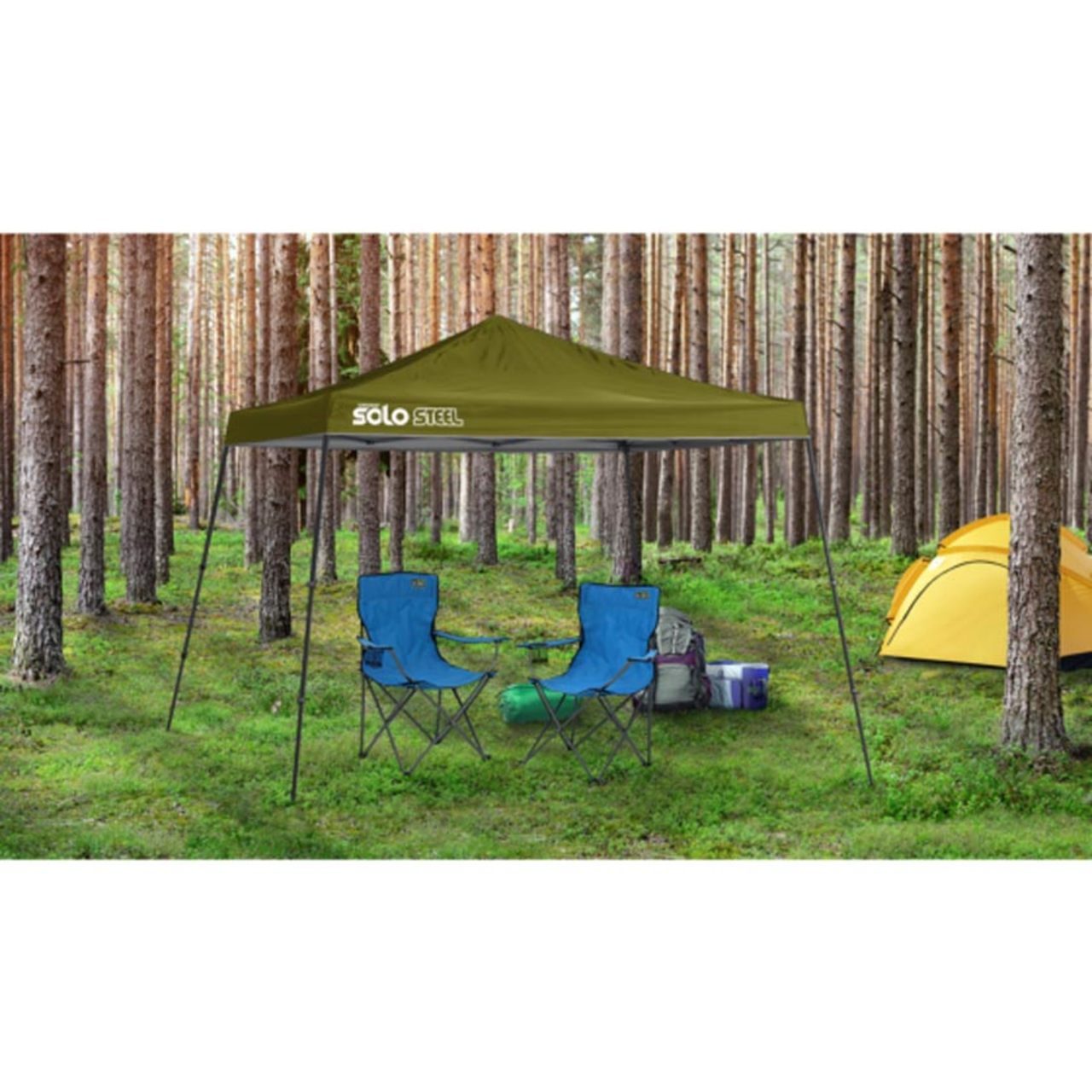 Solo Steel 90 11' x 11' Slant Leg Canopy - Olive