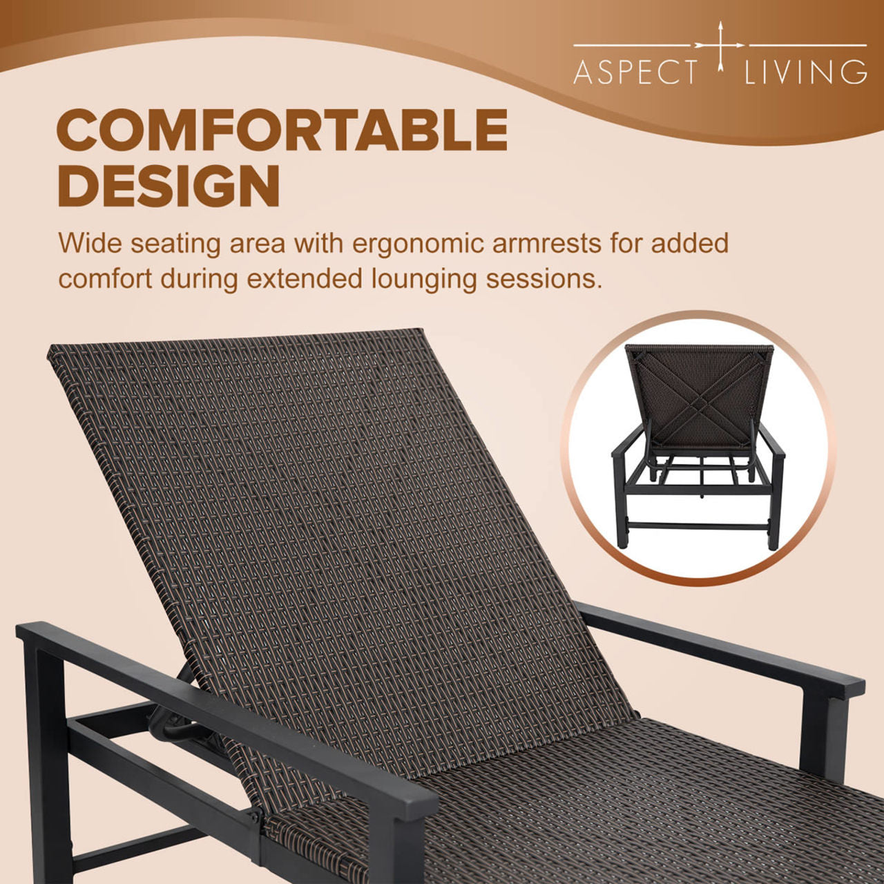 Fire Sense Biscayne Indoor-Outdoor Wicker Chaise Set of 2 - 65465