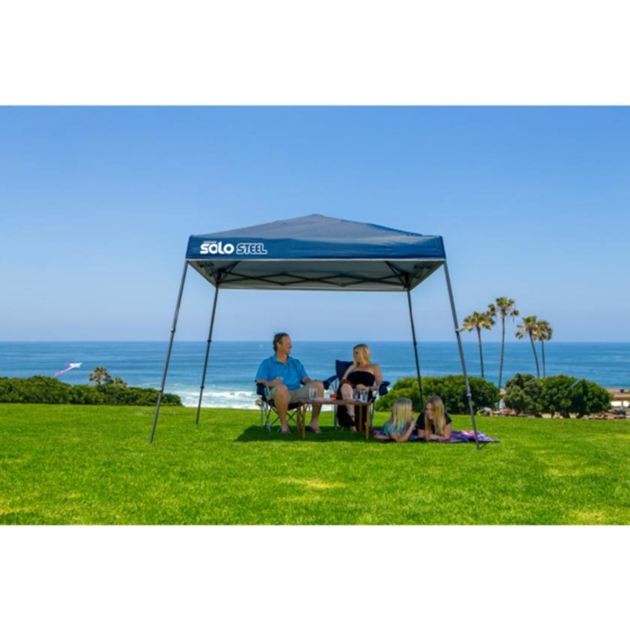 Solo Steel 64 10' x 10' Slant Leg Canopy - Midnight Blue