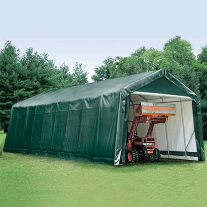 ShelterCoat 16 x 36 Garage With Peak Roof - Green