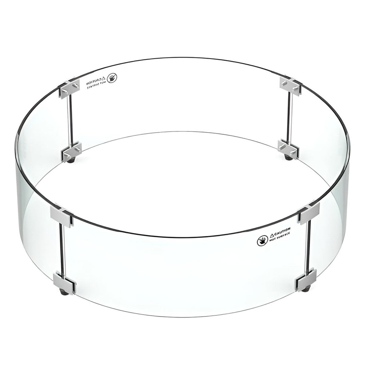 Grand Canyon Gas Logs Olympus Fire Pit Table Glass Wind Guard - 19" Round