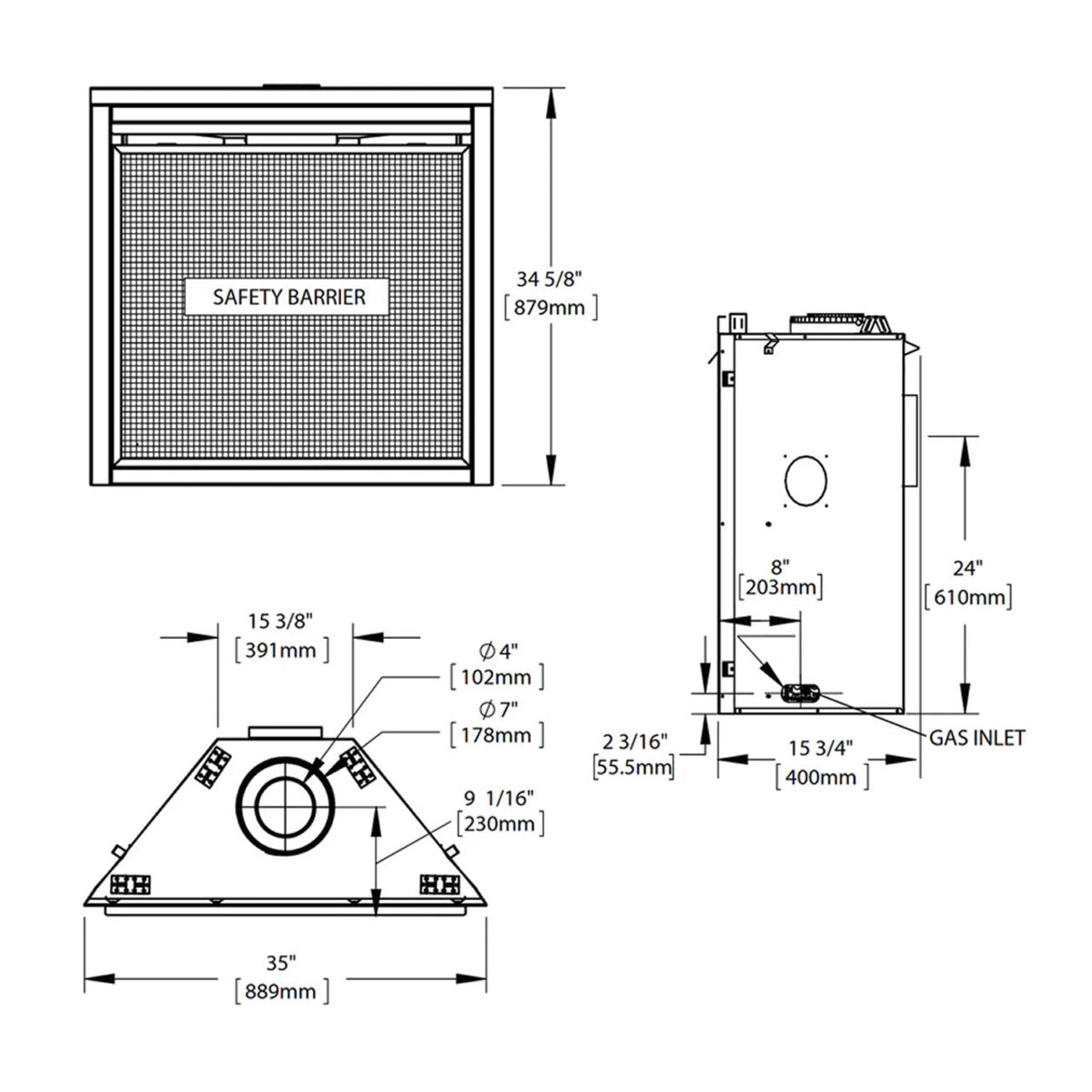 Napoleon Ascent 36 Direct Vent Natural Gas Fireplace B36NTR 1
