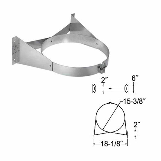 12" DuraChimney II Wall Strap - 12DCA-WS