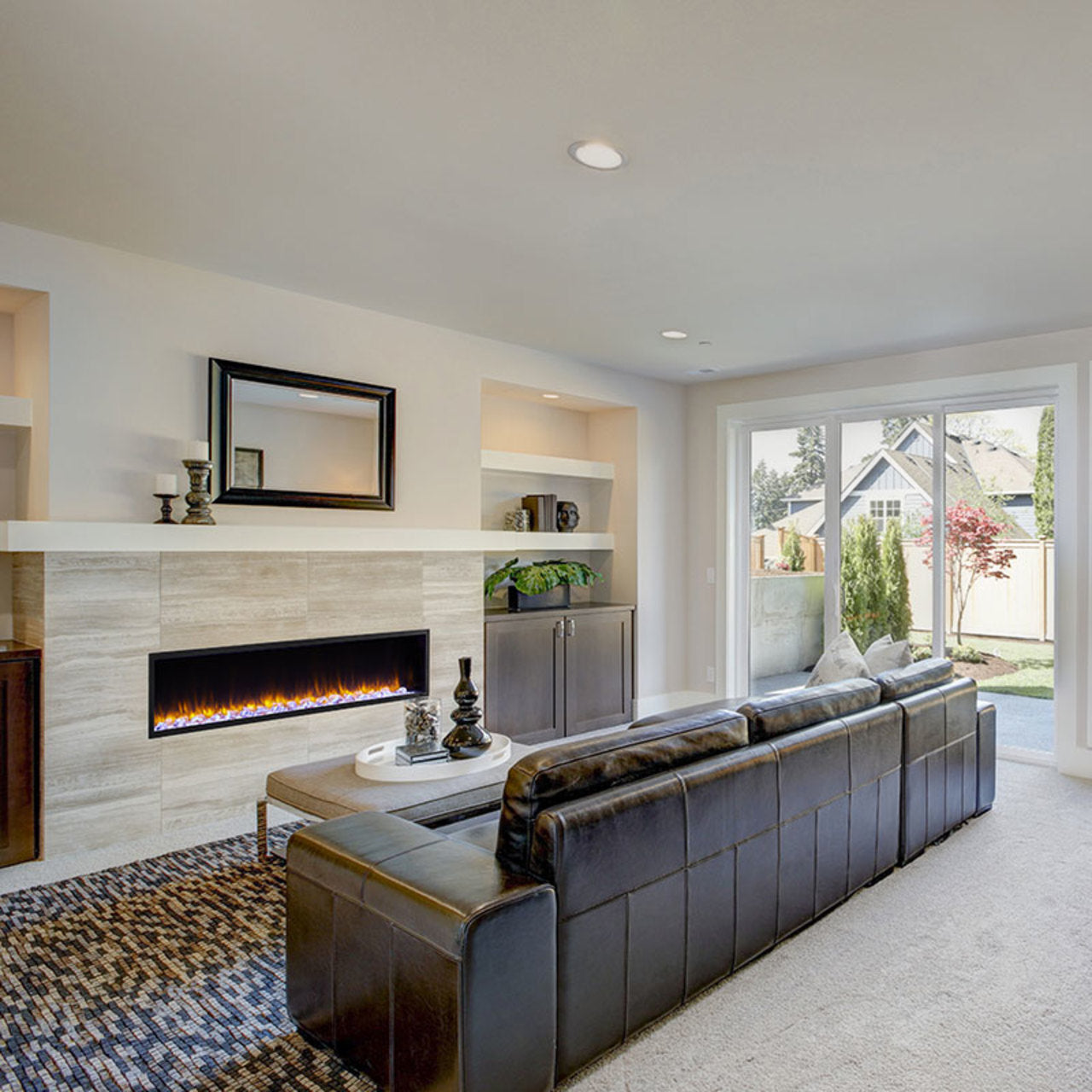 SimpliFire 43" Scion Clean-Face Linear Electric Fireplace - SF-SC43-BK