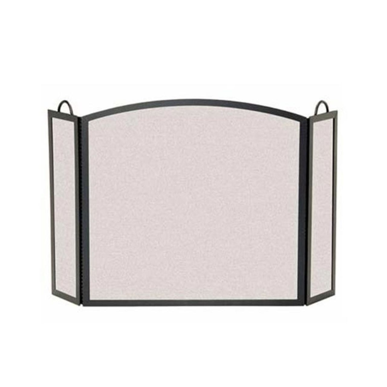 Pilgrim Full Arch Three Panel Fireplace Screen - Matte Black 46'' Wide - 18204 - Less Than Perfect