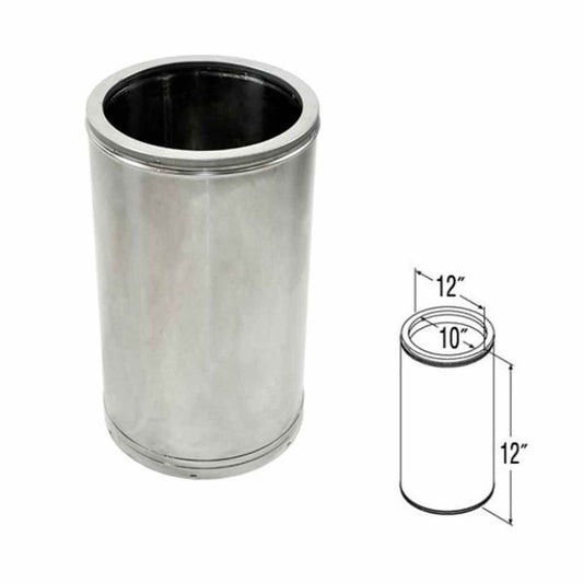 10" x 12" DuraTech Stainless Steel Chimney Pipe - 10DT-SS